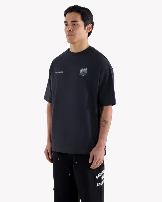 Saint Blanc Crest T-shirt Black