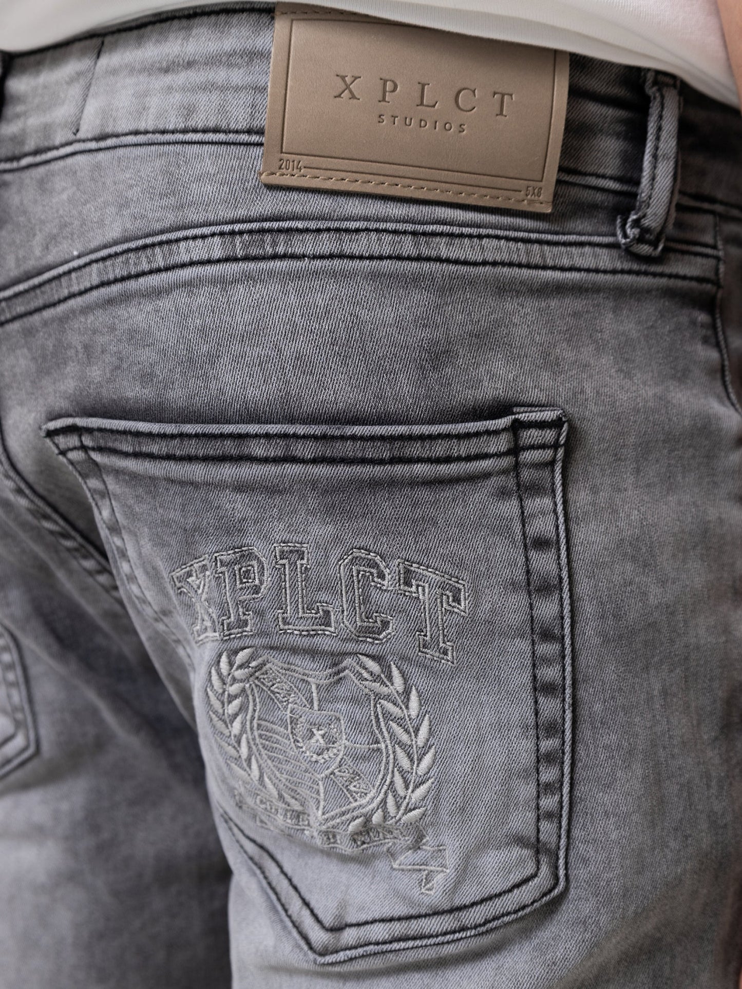Xplct Studios Jeans Lichtgrijs