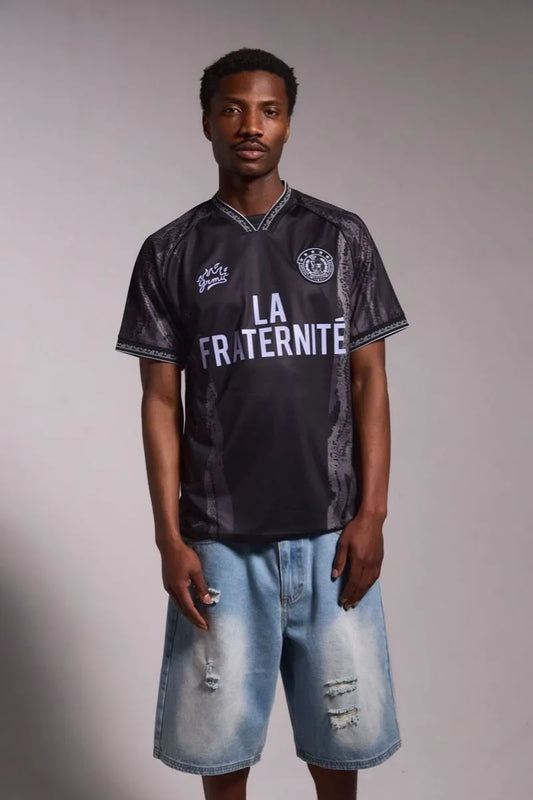 Grimey La Fraternite Rivaux Soccer Tee Black