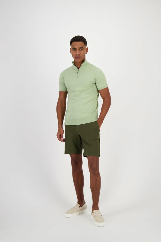Radical half zip cardigan shirt olive green