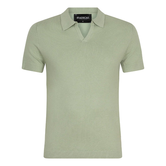 Radical polo buttonless olive green