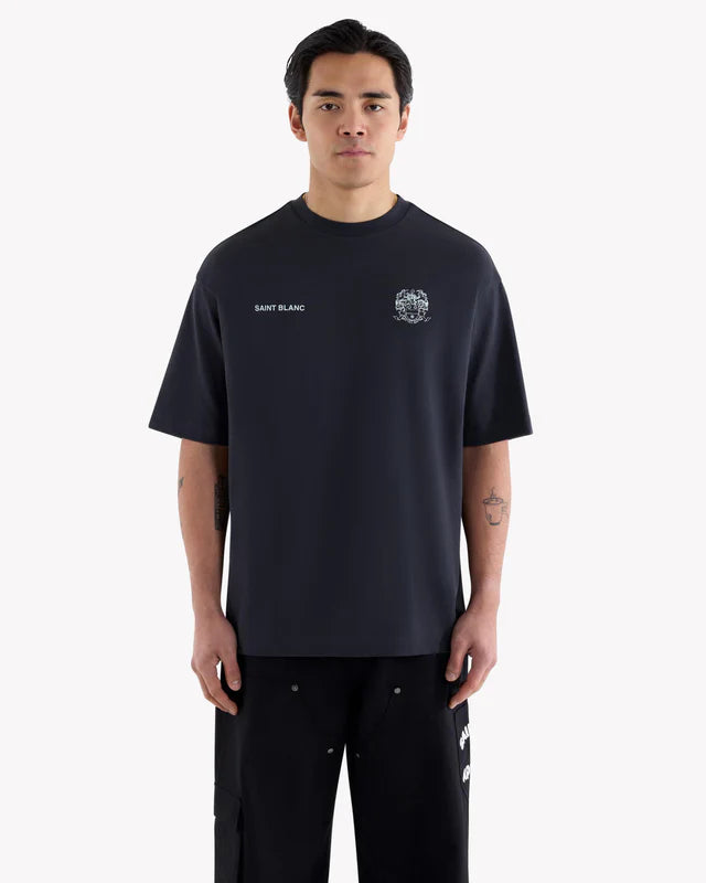 Saint Blanc Crest T-shirt Black