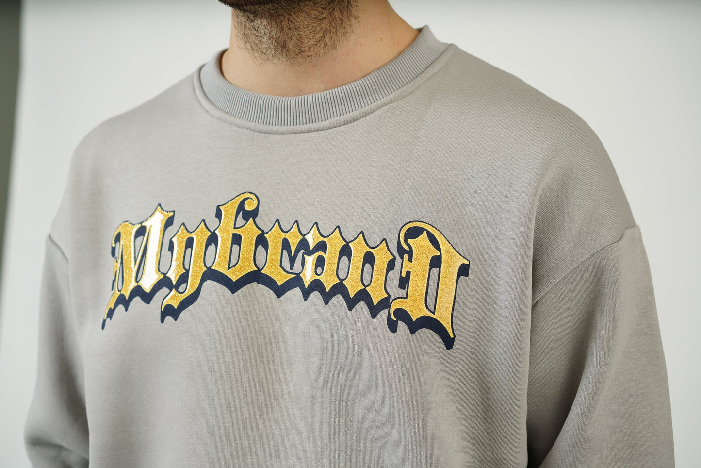My Brand Domination Gold Print Sweater