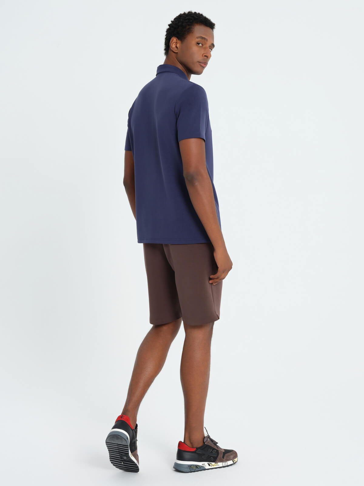 Dadado Navy Bamboo Polo Short Sleeve
