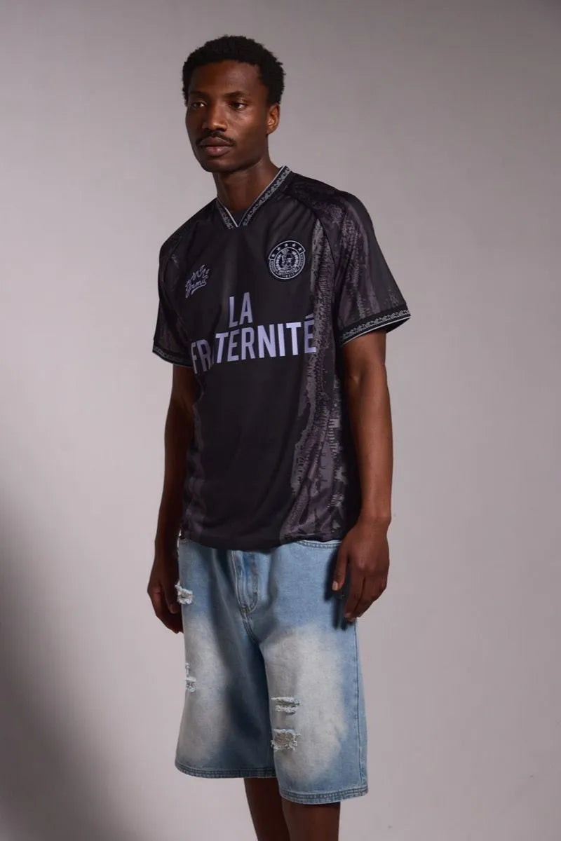 Grimey La Fraternite Rivaux Soccer Tee Black