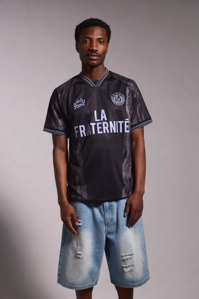 Grimey La Fraternite Rivaux Soccer Tee Black